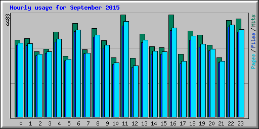 Hourly usage for September 2015